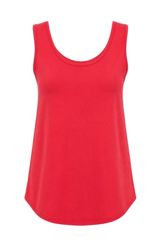 Lässiges U-Ausschnitt Baumwollmix Tanktop
