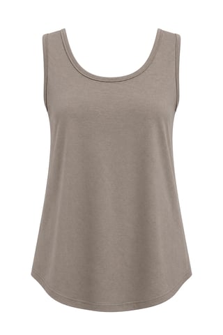 Lässiges U-Ausschnitt Baumwollmix Tanktop