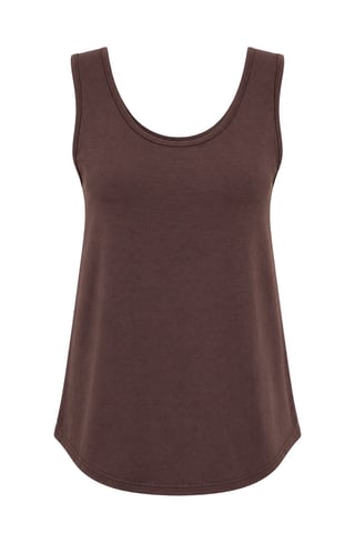Lässiges U-Ausschnitt Baumwoll-Mix Tanktop