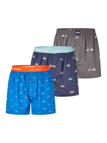 Happy Shorts Herren Boxer Motiv Mix Boxershorts, Unterhose, Boxerbriefs