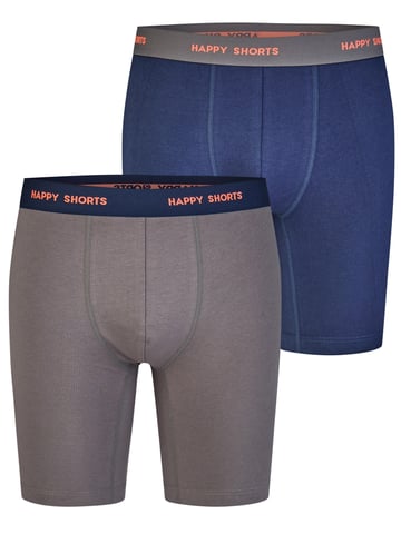 Happy Shorts Herren Langer Boxer Jersey Long Boxer Shorts, Langer Boxer Brief, Retro Boxer lang