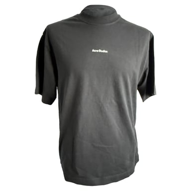 Acne Studios Logo-T-Shirt aus grauer Baumwolle