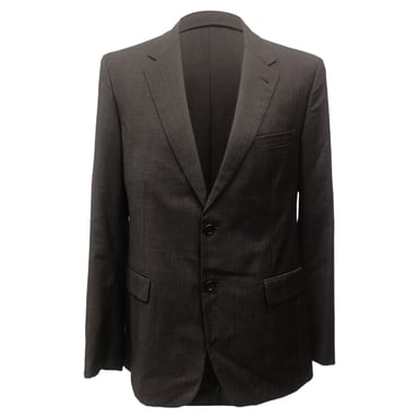 Prada Single-Breasted Blazer in Brown Wool