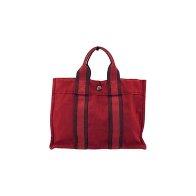 Hermes Vintage Stoff-Einkaufstasche Fourre-Tout