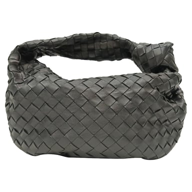 Bottega Veneta Teen Jodie Schultertasche aus grauem Lammleder