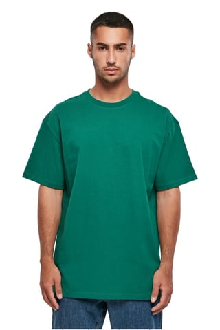 Schweres, übergroßes T-Shirt – Grün