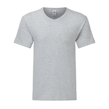 Fruit of the Loom - "Iconic 150" T-Shirt V-Ausschnitt für Herren (Grau meliert)