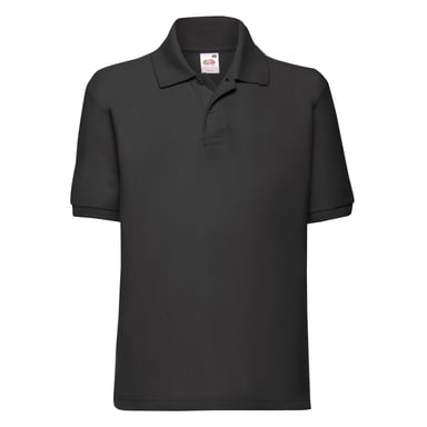 Fruit of the Loom - "65/35" Poloshirt für Kinder (Schwarz)