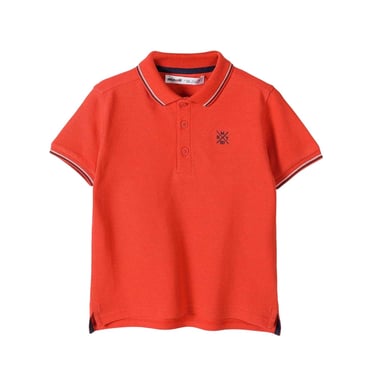 Minoti - Poloshirt für Baby-Jungs, Mit kontrastfarbenen Streifen (Rot)