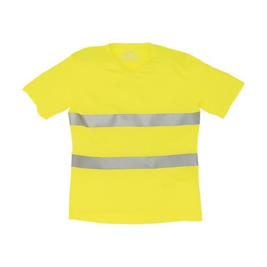 Yoko - "Fluo" T-Shirt V-Ausschnitt für Herren (Gelb)