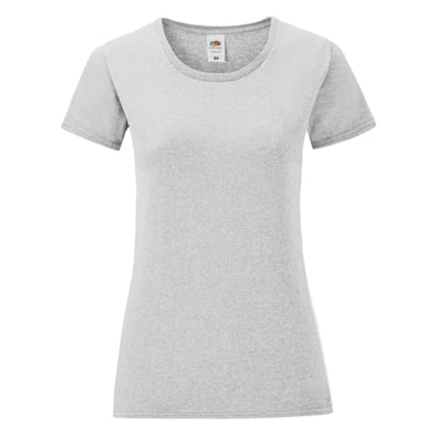 Fruit of the Loom - "Iconic" T-Shirt für Damen (Grau meliert)