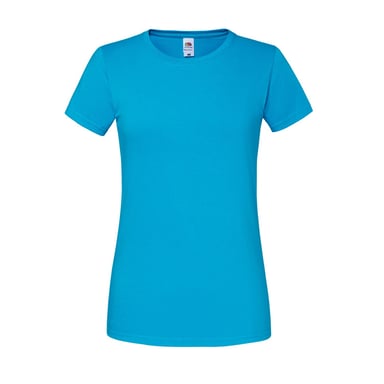 Fruit of the Loom - "Iconic 190" T-Shirt für Damen (Azure Blau)