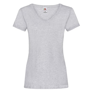 Fruit of the Loom - "Valueweight" T-Shirt V-Ausschnitt für Damen (Grau meliert)
