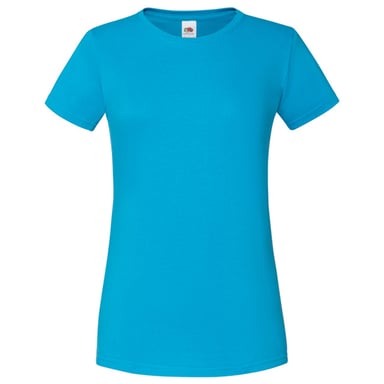 Fruit of the Loom - "Iconic" T-Shirt für Damen, Gekämmte Baumwolle (Azure Blau)