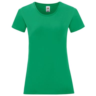 Fruit of the Loom - "Iconic" T-Shirt für Damen, Gekämmte Baumwolle (Irisches Grün)