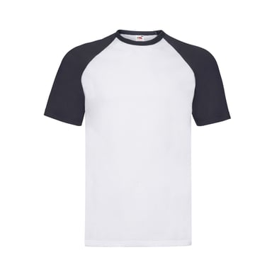 Fruit of the Loom - "Valueweight" T-Shirt für Herren - Baseball (Weiß/Marineblau)