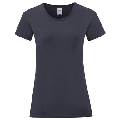 Fruit of the Loom - "Iconic" T-Shirt für Damen, Gekämmte Baumwolle (Marineblau)