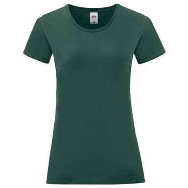 Fruit of the Loom - "Iconic" T-Shirt für Damen, Gekämmte Baumwolle (Tannengrün)