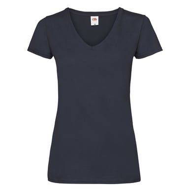 Fruit of the Loom - "Valueweight" T-Shirt V-Ausschnitt für Damen (Marineblau)