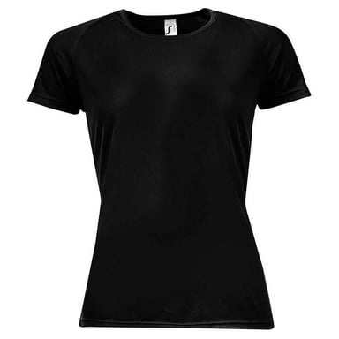 SOLS - "Sporty" T-Shirt für Damen Raglanärmel (Schwarz)