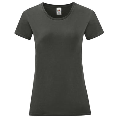 Fruit of the Loom - "Iconic" T-Shirt für Damen, Gekämmte Baumwolle (Hellgrau unifarben)