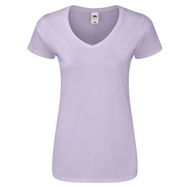Fruit of the Loom - "Iconic 150" T-Shirt V-Ausschnitt für Damen (Sanfter Lavendel)