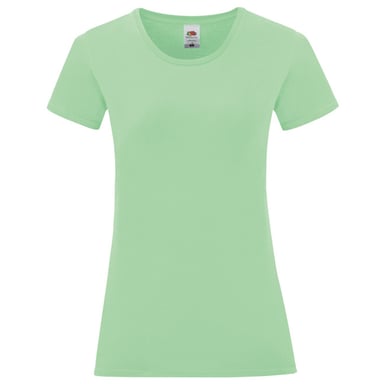 Fruit of the Loom - "Iconic" T-Shirt für Damen, Gekämmte Baumwolle (Minzgrün)