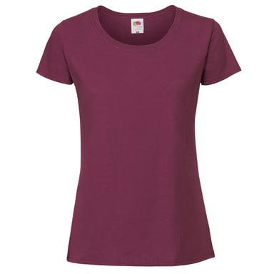 Fruit of the Loom - "Iconic 190" T-Shirt für Damen (Burgunderrot)