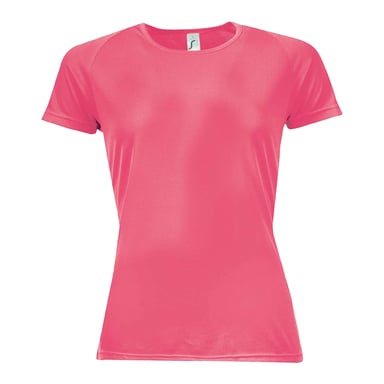 SOLS - "Sporty" T-Shirt für Damen Raglanärmel (Neon-Koralle)