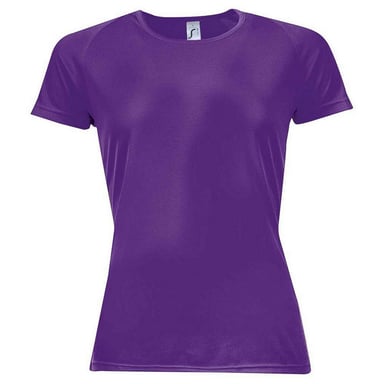 SOLS - "Sporty" T-Shirt für Damen Raglanärmel (Dunkel-Lila)