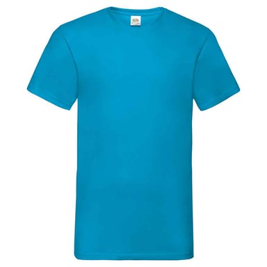 Fruit of the Loom - "Valueweight" T-Shirt V-Ausschnitt für Herren/Damen Unisex (Azure Blau)