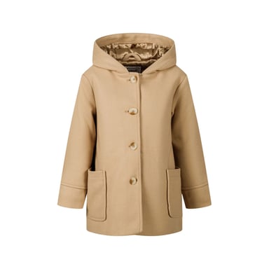 Minoti - Mantel für Mädchen, mit Kapuze, Winter, Kurz (Beige)