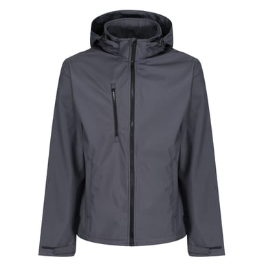 Regatta - "Venturer" Softshelljacke mit Kapuze für Herren (Mittelgrau/Schwarz)