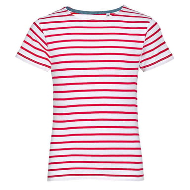 SOLS - "Miles" T-Shirt Rundhalsausschnitt für Kinder (Weiß/Rot)