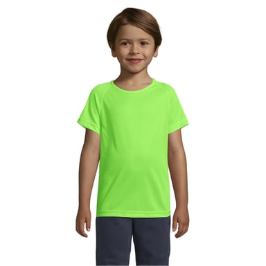 SOLS - "Sporty" T-Shirt für Kinder Raglanärmel (Neon-Grün)