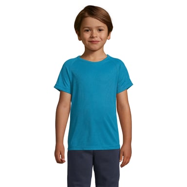 SOLS - "Sporty" T-Shirt für Kinder Raglanärmel (Aquablau)
