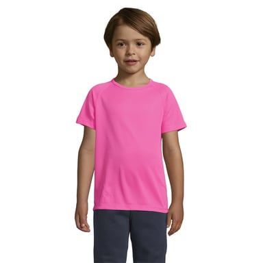 SOLS - "Sporty" T-Shirt für Kinder Raglanärmel (Neon-Pink)