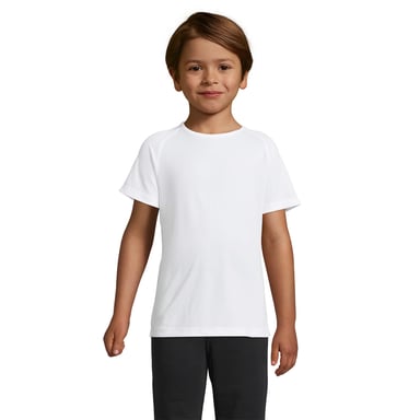 SOLS - "Sporty" T-Shirt für Kinder Raglanärmel (Weiß)