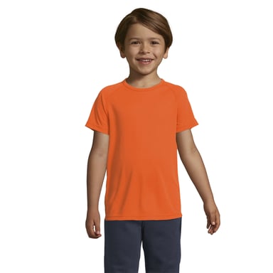 SOLS - "Sporty" T-Shirt für Kinder Raglanärmel (Neon-Orange)