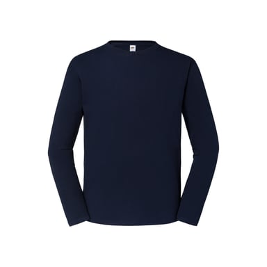 Fruit of the Loom - "Iconic 195 Premium" T-Shirt für Herren Langärmlig (Marineblau)