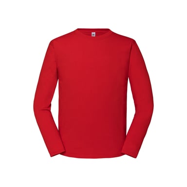 Fruit of the Loom - "Iconic 195 Premium" T-Shirt für Herren Langärmlig (Rot)