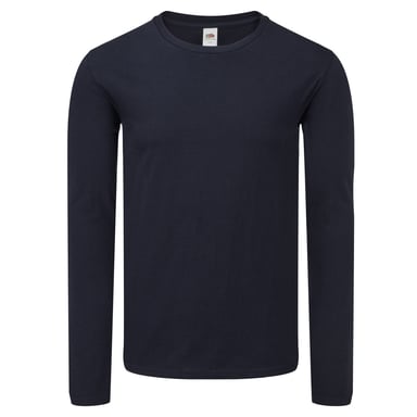 Fruit of the Loom - "Iconic 150" T-Shirt für Herren Langärmlig (Marineblau)