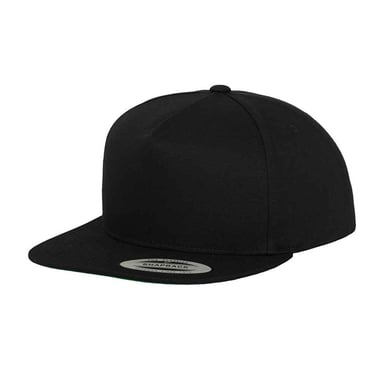 Flexfit - "Classic" Snapback Mütze 5 Segmente (Schwarz)