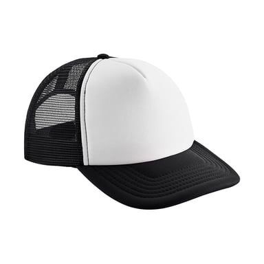 Beechfield - Trucker Cap Snapback für Kinder (Schwarz/Weiß)