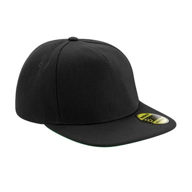 Beechfield - "Original" Snapback Mütze Flacher Schirm für Herren/Damen Unisex (Schwarz)