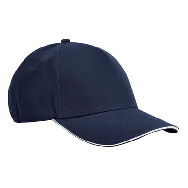 Beechfield - "EarthAware Classic" Baseball-Mütze Sandwichschirm (Dunkelblau/Weiß)