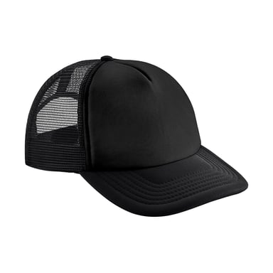 Beechfield - Trucker Cap Snapback für Kinder (Schwarz)
