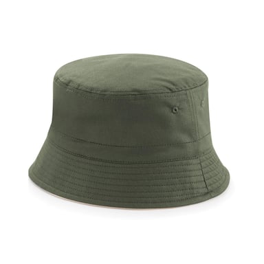 Beechfield - Schlapphut wendbar für Herren/Damen Unisex (Oliv/Steinfarben)