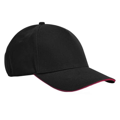 Beechfield - "EarthAware Classic" Baseball-Mütze 5 Segmente (Schwarz/Rot)