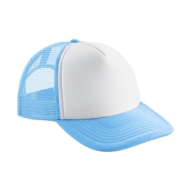 Beechfield - Trucker Cap Snapback für Kinder (Himmelblau/Weiß)